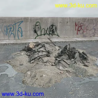 建筑垃圾,泥沙,碎石,沙石,砖头,断裂的混凝土,岩石,砖瓦,土石堆,倒塌的建筑,废弃的乱石堆,模型合集的图片