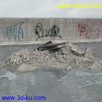 建筑垃圾,泥沙,碎石,沙石,砖头,断裂的混凝土,岩石,砖瓦,土石堆,倒塌的建筑,废弃的乱石堆,模型合集的图片