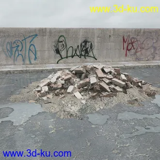 建筑垃圾,泥沙,碎石,沙石,砖头,断裂的混凝土,岩石,砖瓦,土石堆,倒塌的建筑,废弃的乱石堆,模型合集的图片