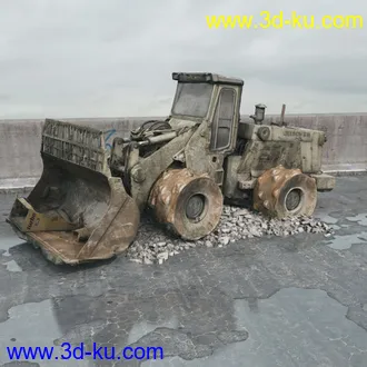 垃圾堆,生锈的铁桶,旧帆布,旧桌子,废弃的桌椅,废弃的汽车,变形的旧汽车,推土机,泥沙,模型合集的图片3