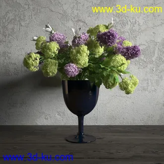 鲜花模型,花瓶,花盆,花樽,盆景,盆栽,模型,绿色植物,室内植物模型合集的图片19