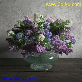 鲜花模型,花瓶,花盆,花樽,盆景,盆栽,模型,绿色植物,室内植物模型合集的图片21