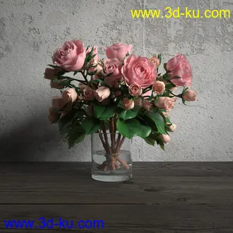 鲜花模型,花瓶,花盆,花樽,盆景,盆栽,模型,绿色植物,室内植物模型合集的图片24