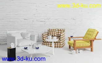 沙发,桌子,椅子,凳子,画,花盆,书,灯,相册,坐垫,电话,艺术品,茶几,茶具,模型,室内物品合集的图片29