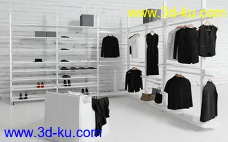 衣架,衣服,外套,上衣,T恤,手提袋,裙子,鞋子,鞋盒,男装,女装,模型合集的图片