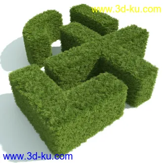 园林植物,园林园艺,草皮,树篱模型,绿篱模型,草堆,草墙,剪草,园林景观模型合集的图片