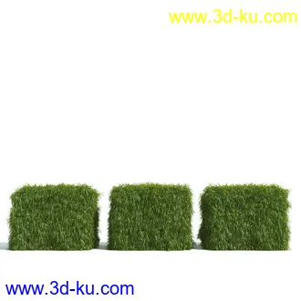 园林植物,园林园艺,草皮,树篱模型,绿篱模型,草堆,草墙,剪草,园林景观模型合集的图片