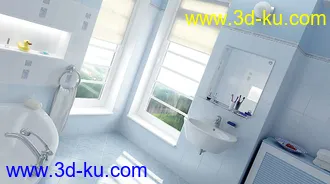 厕所场景,厕所模型,卫生间模型,卫生间场景,浴室模型,3D模型的图片