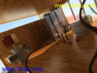 厕所模型,浴室模型,厕所场景,浴室场景,浴缸,3D模型的图片