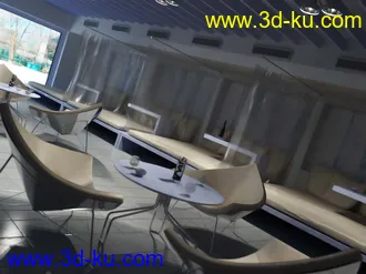 饭店模型,餐厅场景,饭店内景,餐桌,餐馆,桌椅,3D模型的图片