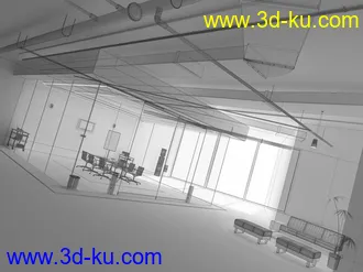 会议室模型,会议室场景,公司场景,3D模型的图片