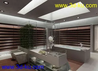 浴室,澡堂,厕所场景,衣帽间,3D模型的图片