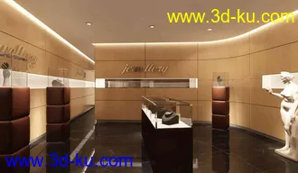 展览室,珠宝橱窗,艺术品展馆,3D模型的图片