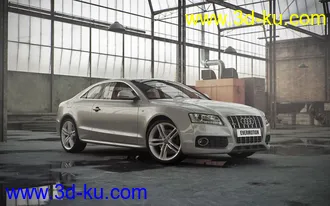 废弃的工厂场景,厂房模型,奥迪汽车模型,3D模型的图片1