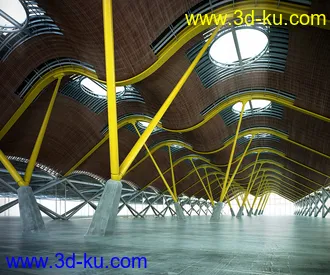 大型棚架,停车场模型,艺术大棚模型,创意停车场,3D模型的图片