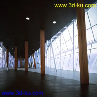 走廊场景,过道模型,室内大棚,3D模型的图片