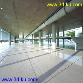 候车广场模型,一层大商铺,大堂场景,大厦过道,3D模型的图片