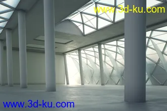 室内空间,室内广场模型,室内体育馆,3D模型的图片