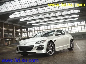 汽车修理厂场景,维修站模型,汽车模型,工厂车间,3D模型的图片