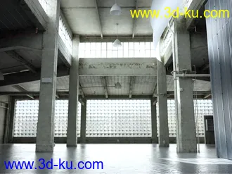 仓库,混凝土建筑,毛坯建筑,3D模型的图片