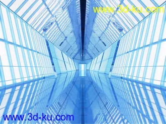 中空走廊场景,玻璃走廊模型,艺术走廊,透明走廊,3D模型的图片