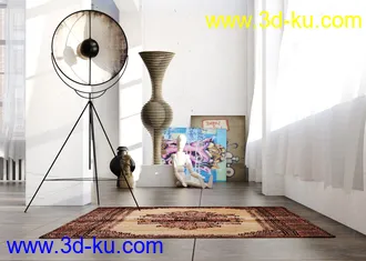 创意住所,室内场景,住宅场景,3D模型的图片