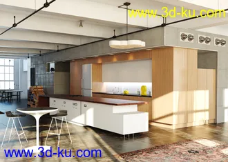 创意住所,室内场景,住宅场景,3D模型的图片