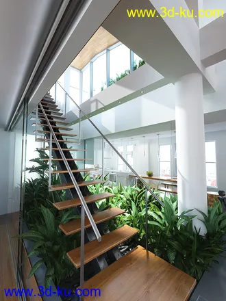 大房子模型,室内场景,整套室内设计模型,3D模型的图片