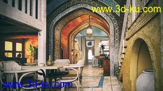 欧式复古建筑模型,室内模型,3D模型的图片