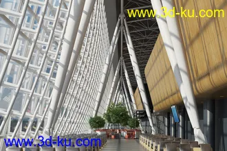 等候大厅,大堂,候车室,候机室,3D模型的图片