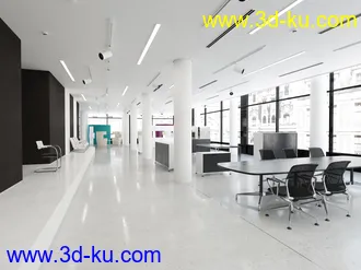 办公室,工作室场景,公司场景,3D模型的图片