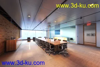 会议室场景,开会室,接待室,3D模型的图片1