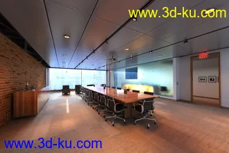 会议室场景,开会室,接待室,3D模型的图片